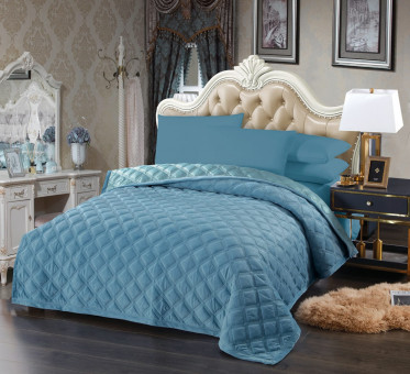 Покрывало Ромб цвет Серо-голубой POKARR10 Покрывало Ромб цвет Серо-голубой POKARR10