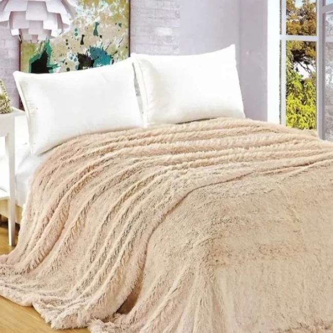 Меховой плед с длинным ворсом (ЛАТТЕ) PLMEX041 Меховой плед с длинным ворсом (ЛАТТЕ) PLMEX041