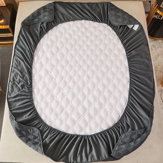 Наматрасник Mency стеганый с бортом без наволочек NAMSR05 (Светло-серый)