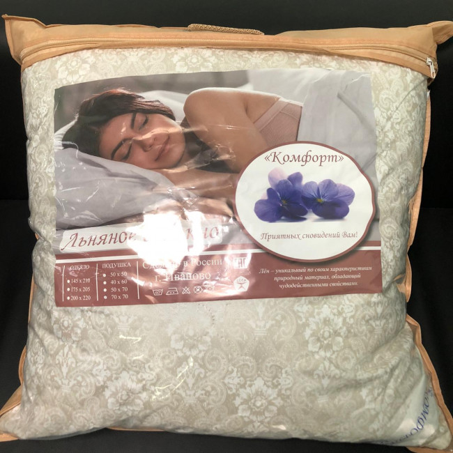 Подушка КОМФОРТ Лён POKL Подушка КОМФОРТ Лён POKL