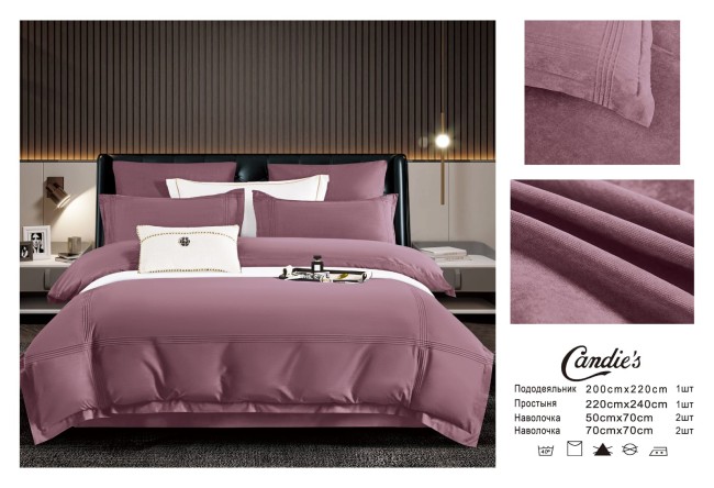 КПБ Candie's Бархатный сатин однотонный в коробке CANBSOB009 КПБ Candie's Бархатный сатин однотонный в коробке CANBSOB009
