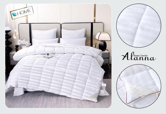 Одеяло Alanna Страйп-сатин с простыней и наволочками Зима ODALASS001 Одеяло Alanna Страйп-сатин с простыней и наволочками Зима ODALASS001