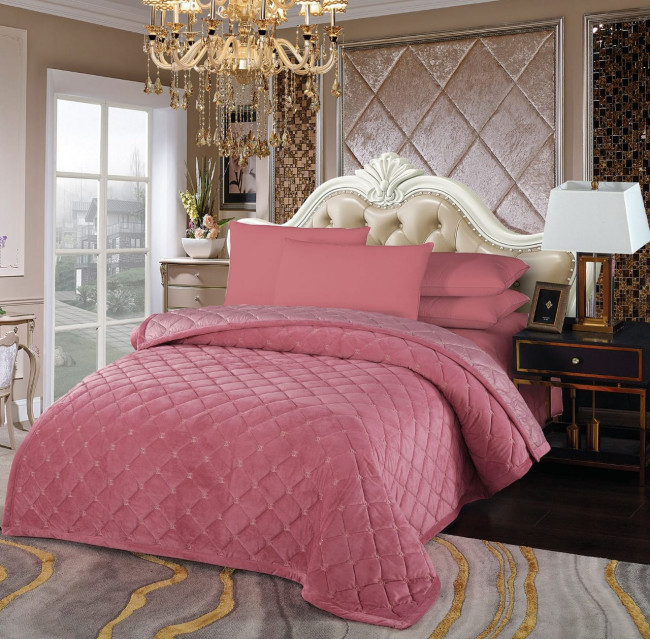 Покрывало Шанель цвет Брусничный POKARSH04