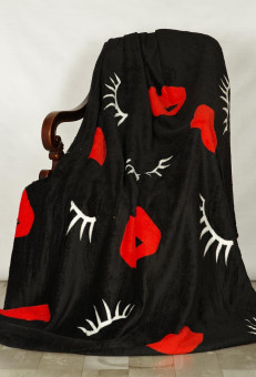 Плед плюшевый 2 спальный Губы PLGUB Плед плюшевый 2 спальный Губы PLGUB