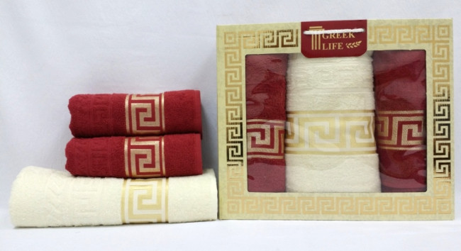 Набор полотенец DNZ GULCAN Greek Cotton 3 пр. AKGULB3-26