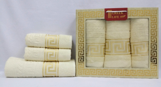 Набор полотенец DNZ GULCAN Greek Cotton 3 пр. AKGULB3-26