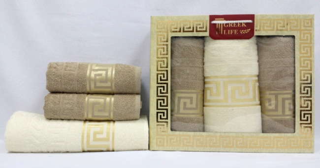 Набор полотенец DNZ GULCAN Greek Cotton 3 пр. AKGULB3-26