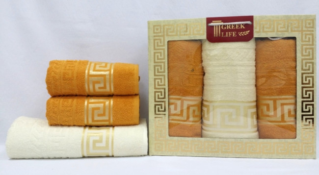 Набор полотенец DNZ GULCAN Greek Cotton 3 пр. AKGULB3-26