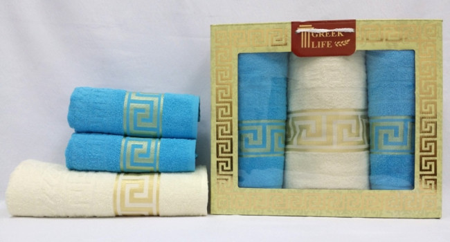 Набор полотенец DNZ GULCAN Greek Cotton 3 пр. AKGULB3-26