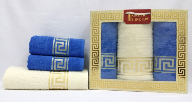 Набор полотенец DNZ GULCAN Greek Cotton 3 пр. AKGULB3-26