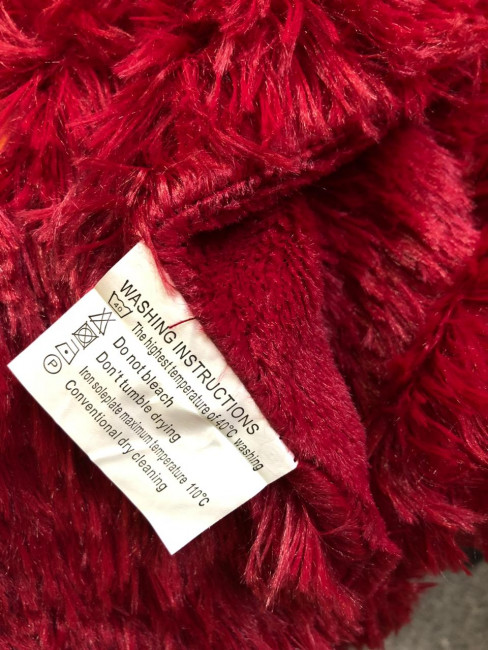 Меховой плед с длинным ворсом (Красный) PLMEX024 Меховой плед с длинным ворсом (Красный) PLMEX024