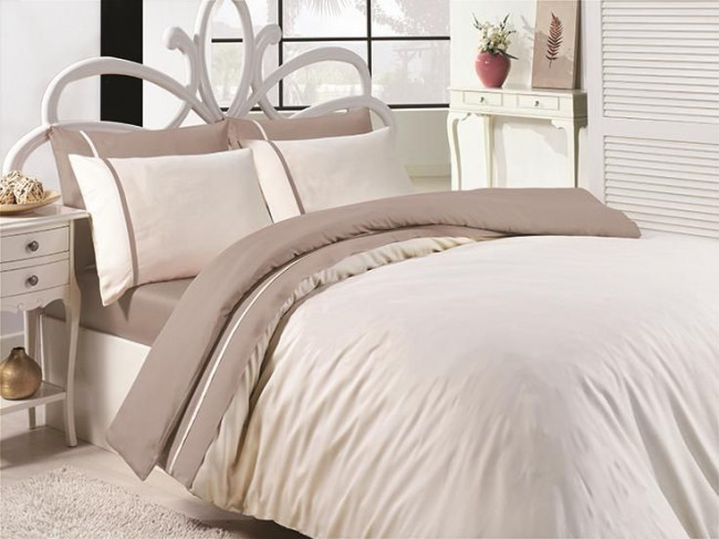 Постельное бельё First Choice Satin Fildisi-vizon