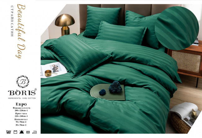 КПБ Boris Страйп-сатин в коробке BORSSB008