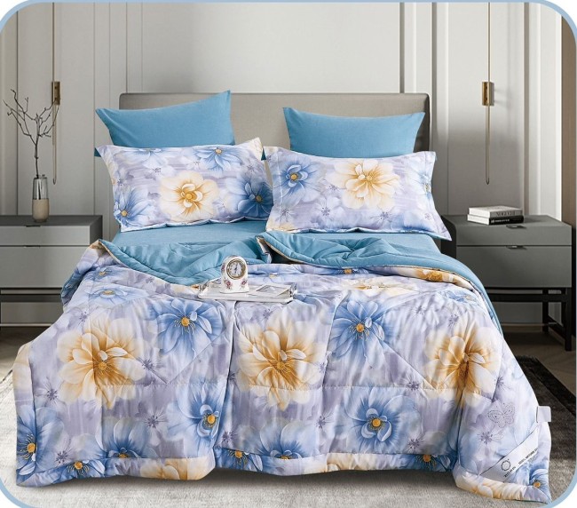 Одеяло BORIS Бархатный сатин двухсторонний c простынёй и наволочками ODBORDBS013