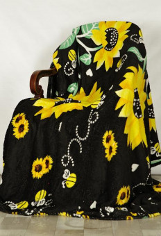 Плед плюшевый 2 спальный Подсолнух PLPOD Плед плюшевый 2 спальный Подсолнух PLPOD