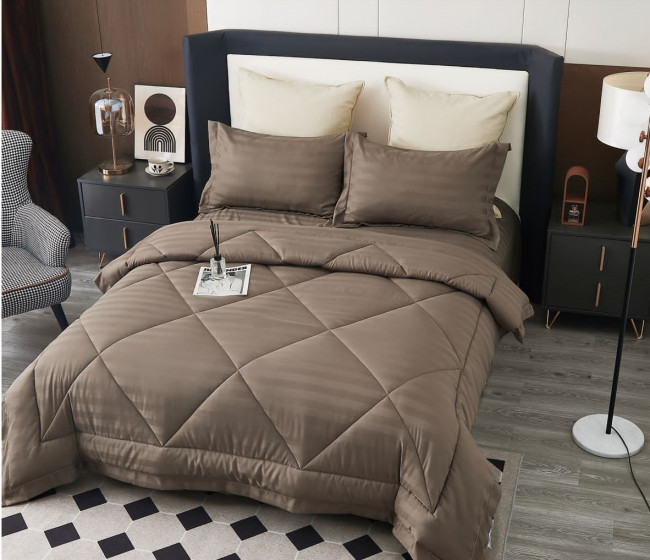 Одеяло Mency Страйп-сатин Средней плотности с простыней и наволочками ODMENZSS06 Одеяло Mency Страйп-сатин Средней плотности с простыней и наволочками ODMENZSS06