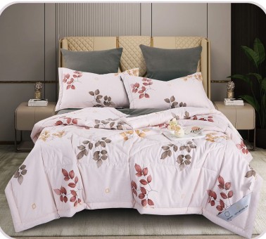 Одеяло BORIS Бархатный сатин двухсторонний c простынёй и наволочками ODBORDBS014