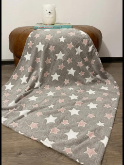 Плед плюшевый 2 спальный Звезды PLZVEZ Плед плюшевый 2 спальный Звезды PLZVEZ