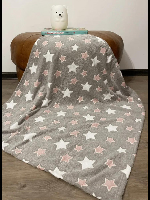 Плед плюшевый 2 спальный Звезды PLZVEZ Плед плюшевый 2 спальный Звезды PLZVEZ