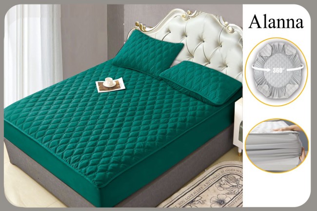 Наматрасник Alanna стеганый с бортом без наволочек NAMSRA03 (Зелёный) Наматрасник Alanna стеганый с бортом без наволочек NAMSRA03 (Зелёный)