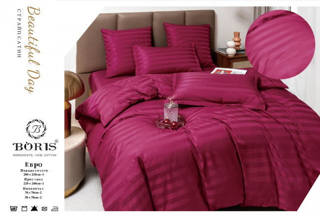 КПБ Boris Страйп-сатин в коробке BORSSB012 КПБ Boris Страйп-сатин в коробке BORSSB012