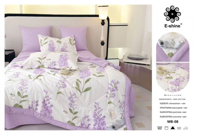 Одеяло Boris E-Shine Мако-Сатин с простыней и наволочками ODBORMS003