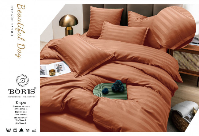 КПБ Boris Страйп-сатин в коробке BORSSB015