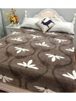 Плед плюшевый 2 спальный Цветок белый PLECVB Плед плюшевый 2 спальный Цветок белый PLECVB