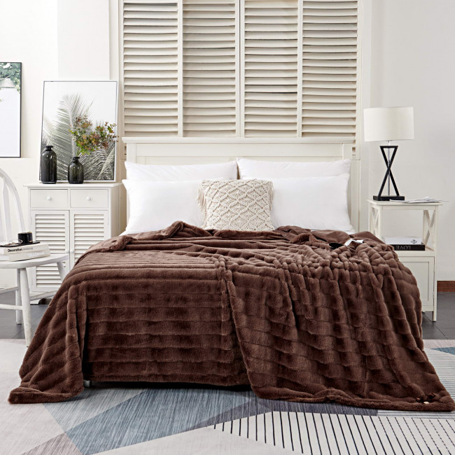 Плед Меховой КРОЛИК ПОЛОСКА Евро в ассортименте PLKRP Плед Меховой КРОЛИК ПОЛОСКА Евро в ассортименте PLKRP