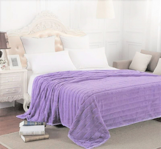 Плед Меховой КРОЛИК ПОЛОСКА Евро в ассортименте PLKRP Плед Меховой КРОЛИК ПОЛОСКА Евро в ассортименте PLKRP