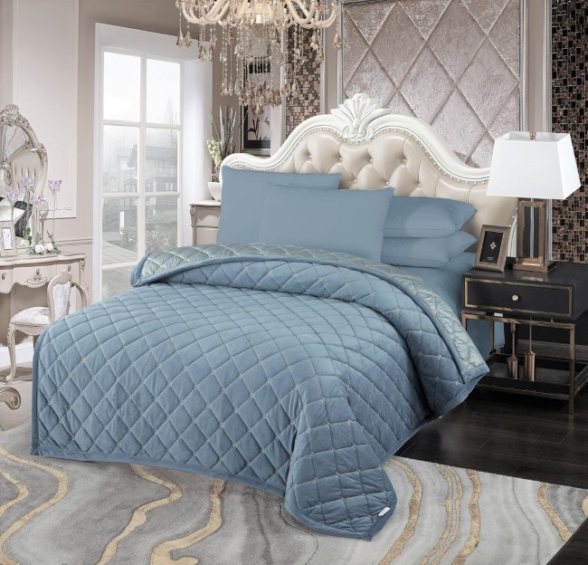 Покрывало Шанель цвет Серо-голубой POKARSH18 Покрывало Шанель цвет Серо-голубой POKARSH18