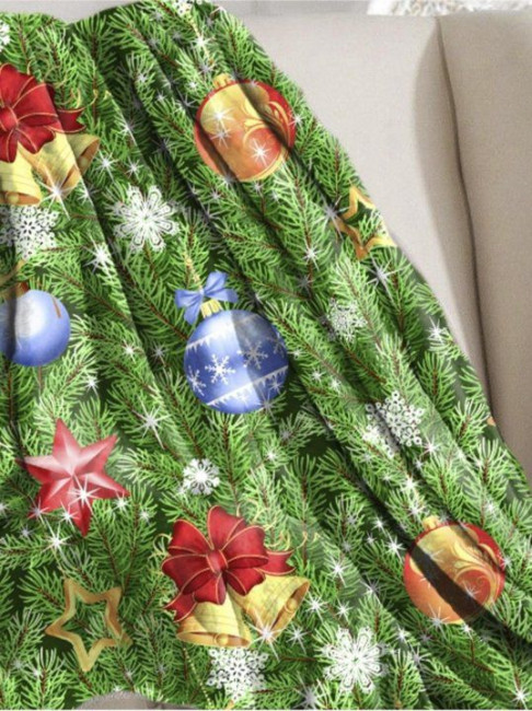 Плед плюшевый новогодний 180х200см А05 Плед плюшевый новогодний 180х200см А05