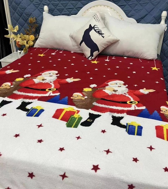 Плед плюшевый новогодний 180х200см А05 Плед плюшевый новогодний 180х200см А05