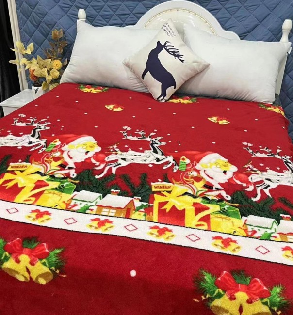 Плед плюшевый новогодний 180х200см А05 Плед плюшевый новогодний 180х200см А05