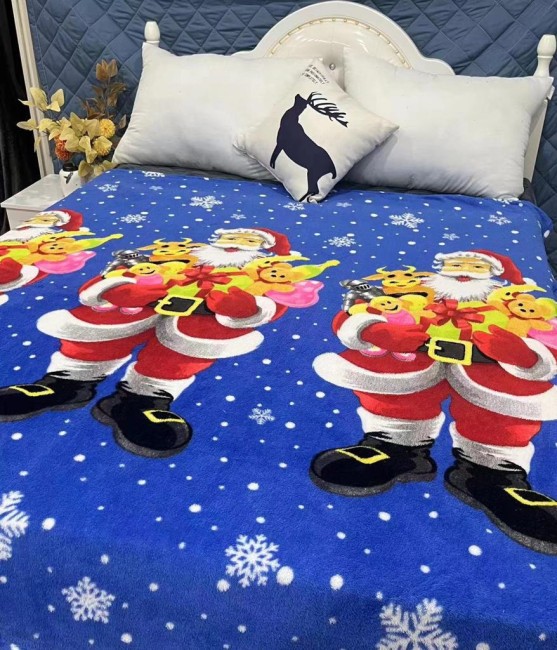 Плед плюшевый новогодний 180х200см А05 Плед плюшевый новогодний 180х200см А05