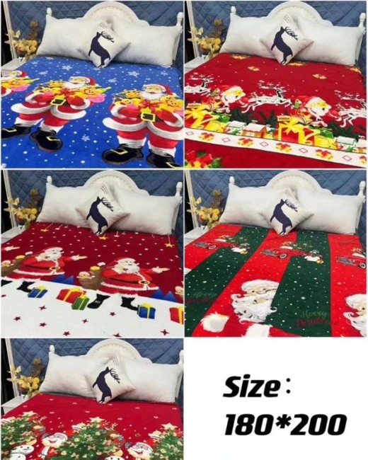 Плед плюшевый новогодний 180х200см А05 Плед плюшевый новогодний 180х200см А05