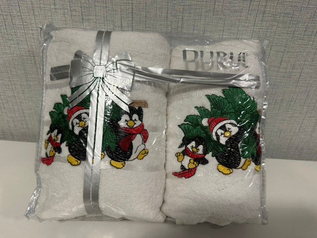 Комплект полотенец Новогодний 2 шт. в упаковке