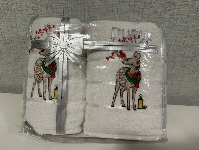 Комплект полотенец Новогодний 2 шт. в упаковке