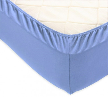 Простыня трикотажная на резинке Мерцана (Светло-синий) MERC32
