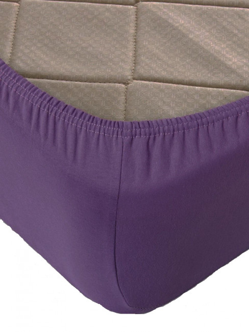 Простыня трикотажная на резинке Мерцана (Темно-фиолетовый) MERC33 Простыня трикотажная на резинке Мерцана (Темно-фиолетовый) MERC33