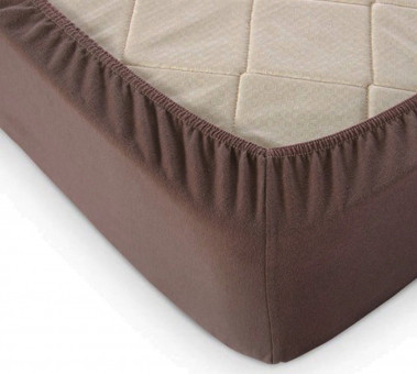 Простыня трикотажная на резинке Мерцана (Шоколадный) MERC34 Простыня трикотажная на резинке Мерцана (Шоколадный) MERC34
