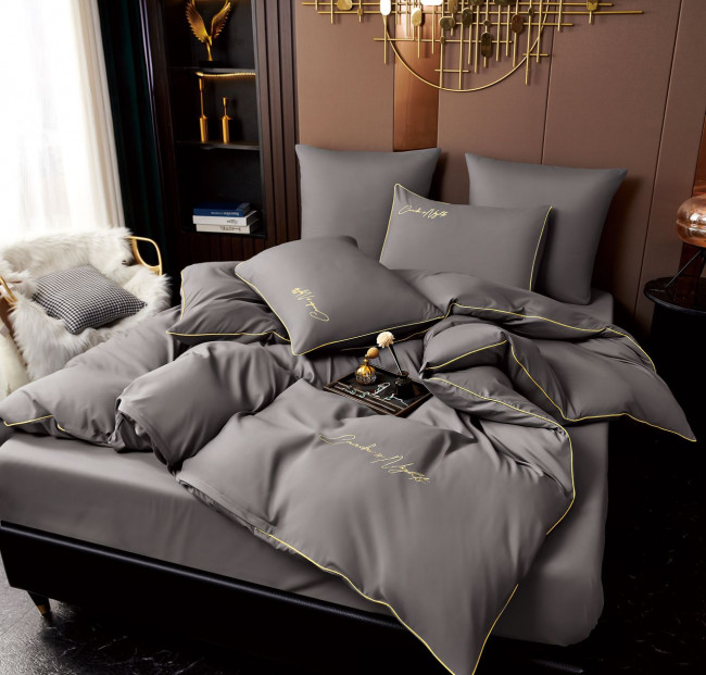 КПБ Candie's однотонный с вышивкой (Темно-серый) CANOV031 КПБ Candie's однотонный с вышивкой (Темно-серый) CANOV031