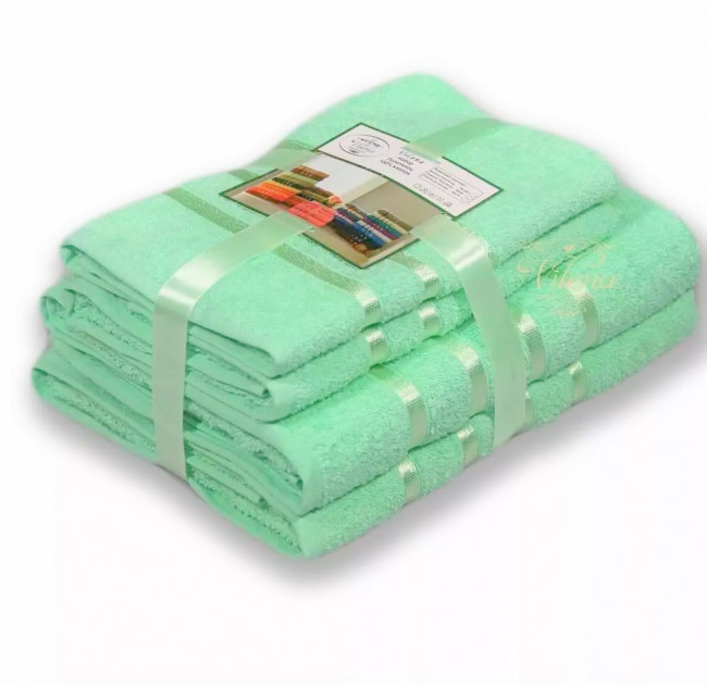 Комплект полотенец 4 шт. махра UZBAD4