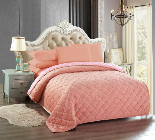 Покрывало Звезда цвет Каралловый POKARZ06