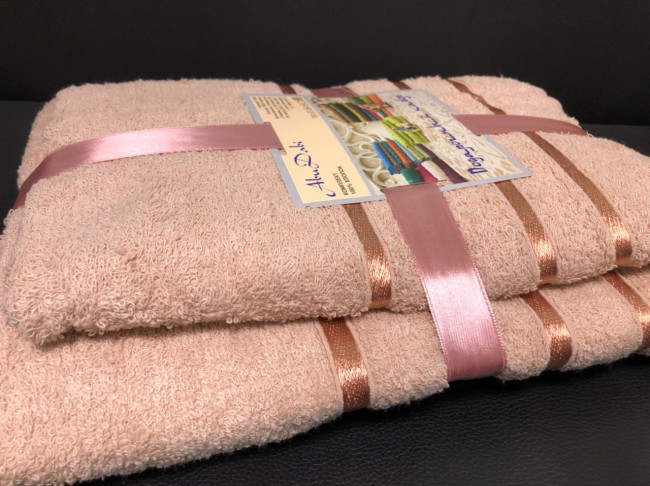 Комплект полотенец 2 шт. махра UZBAD2