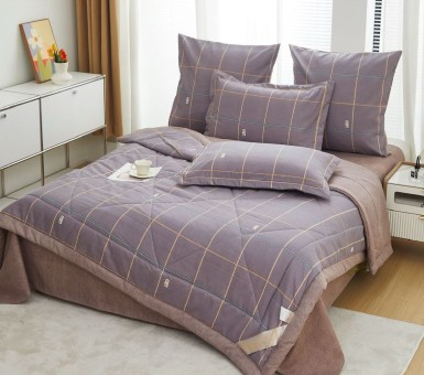 Одеяло Alanna Сатин Люкс с простыней и наволочками ODALAL003