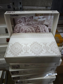 Покрывало MY BED DELUX DAMASK Cotton с наволочками POKDAM04