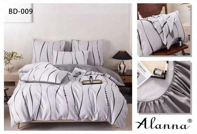 КПБ ALANNA Сатин на резинке по кругу ALASTR09