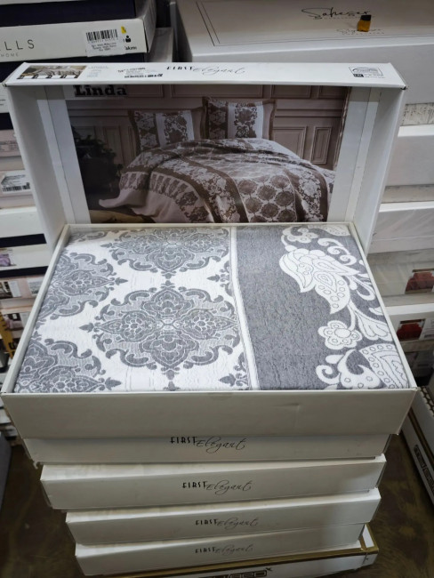 Покрывало MY BED DELUX DAMASK Cotton с наволочками POKDAM08