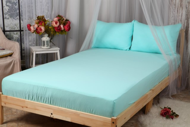 Простыня трикотажная на резинке Мерцана (Ментол) MERC03 Простыня трикотажная на резинке Мерцана (Ментол) MERC03